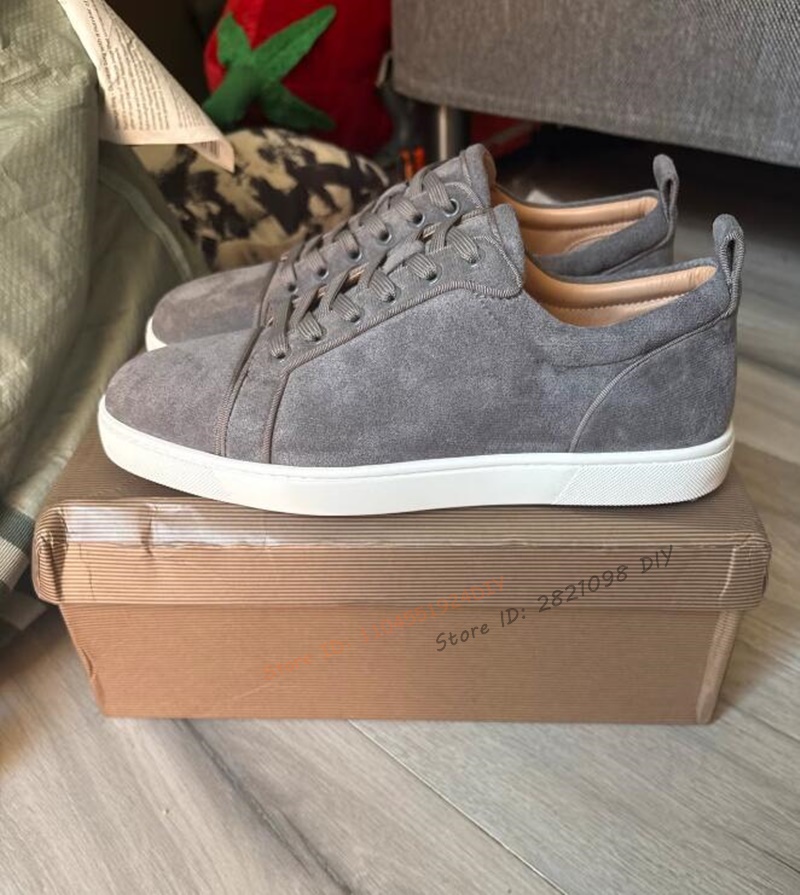 Leather Sneaker Care Kit - Sepatu Sneakers Kulit Suede Abu-abu Ringkas