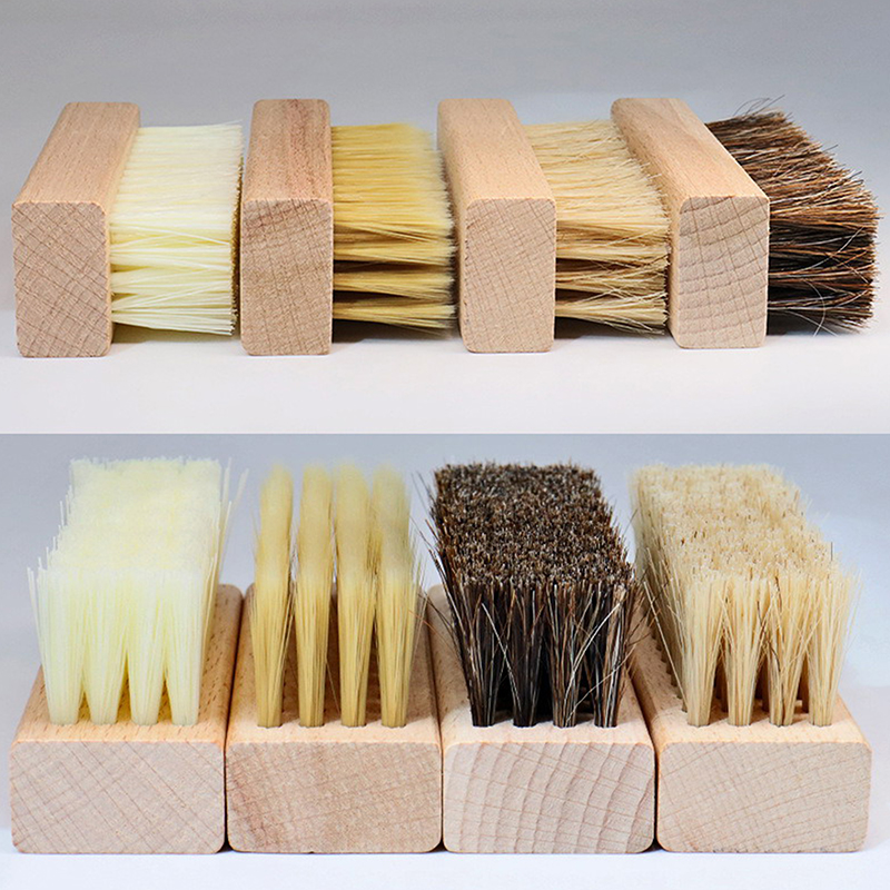 Sneaker Care Cleaning Kit - Berguna pegangan kayu sikat semir sikat