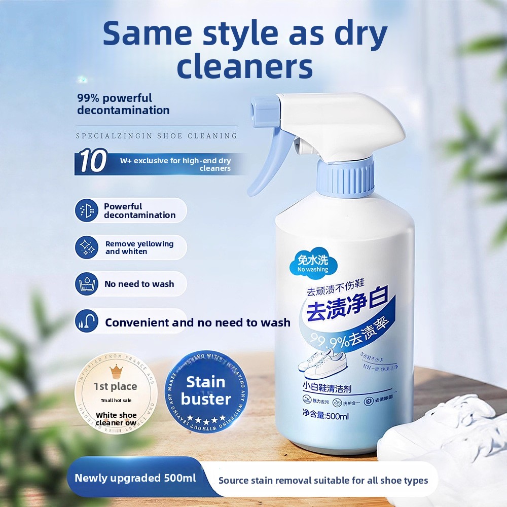 Sneaker Care Clean - Pembersih sepatu putih 500ml, busa pembersih