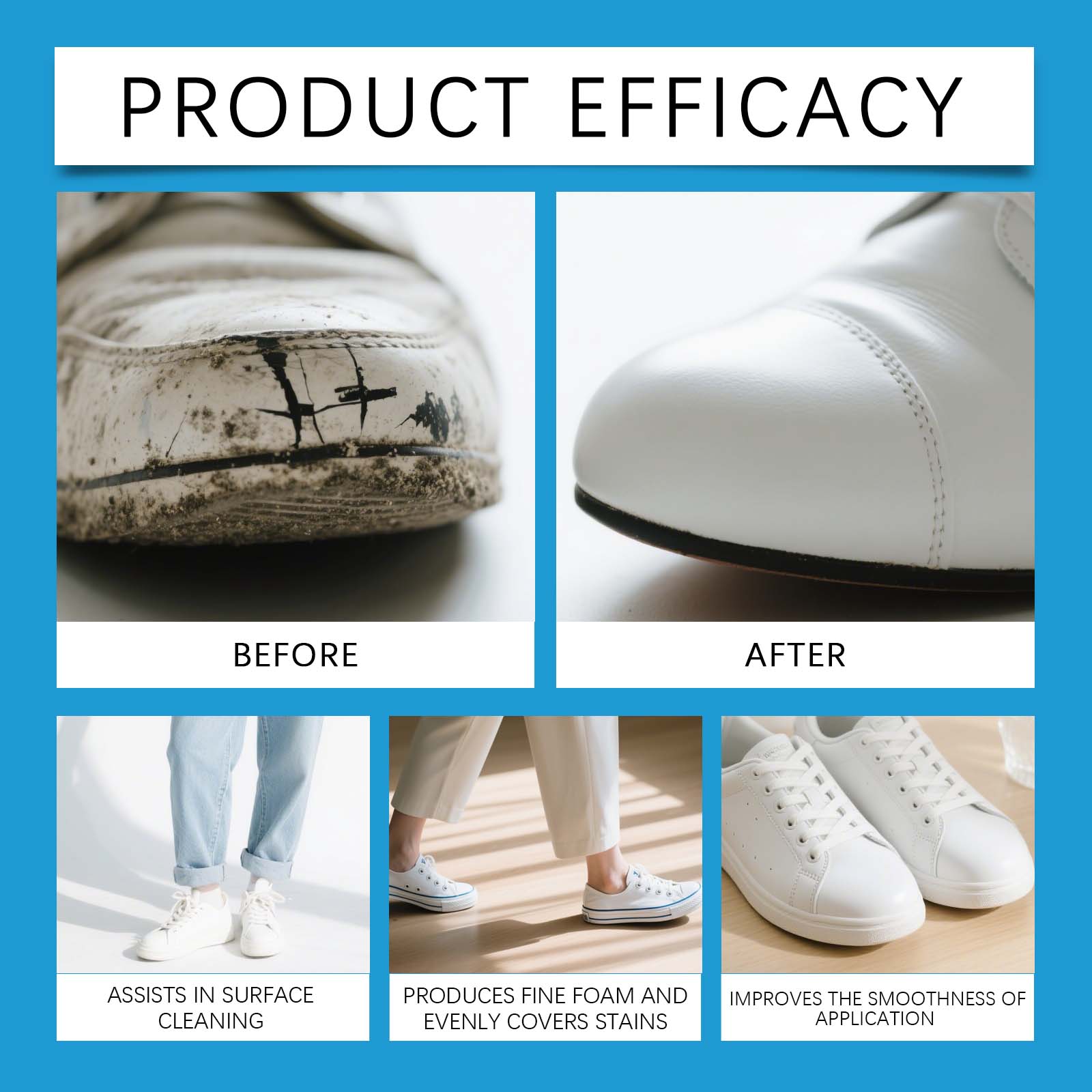 Krim Pembersih Sepatu Putih Pe - Sneaker Care Clean ulasan dan harga